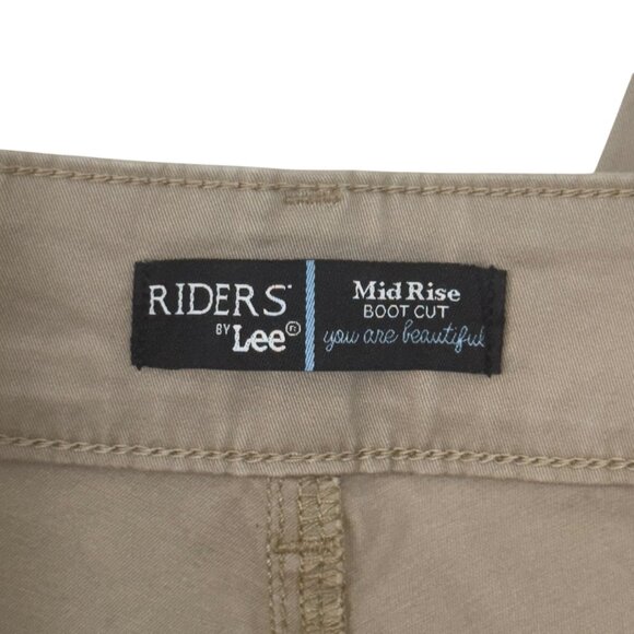 Riders By Lee Women Mid Rise Boot Cut Pants Size 16M Stretch Business Classic - Picture 3 of 13
